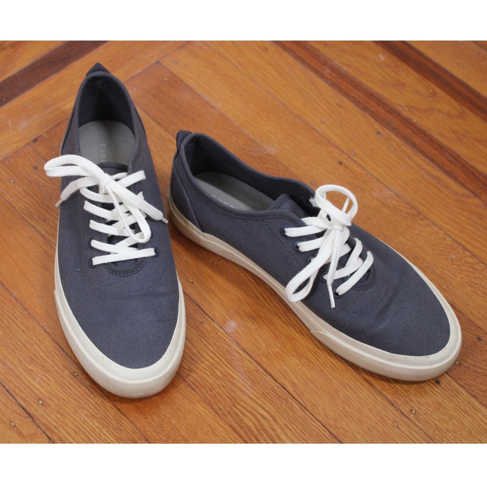 Everlane Size 9 Blue Forever Sneaker Organic Cotton Canvas Low Top Lace Up